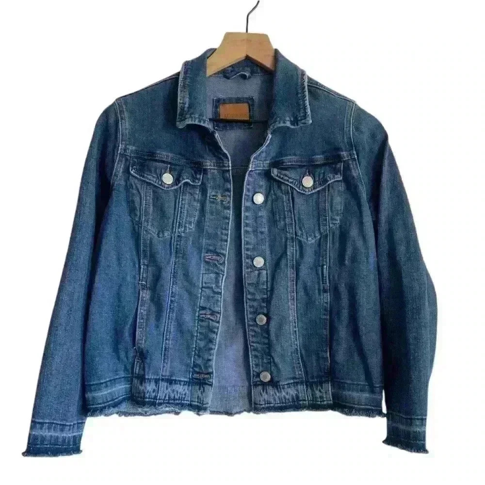 JUDY BLUE Destroyed/Distressed Denim Jacket - Picture 3 of 10